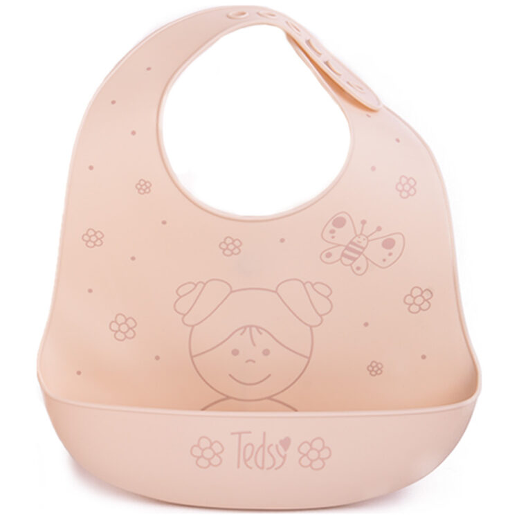 Σαλιάρα σιλικόνης Doll Beige 097008