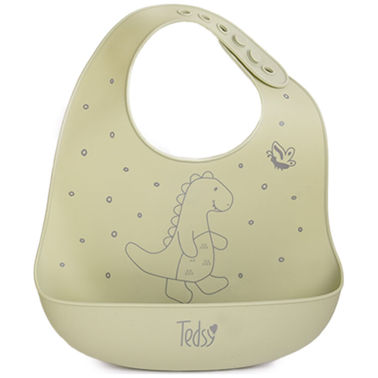 Σαλιάρα σιλικόνης Dino Green 097058