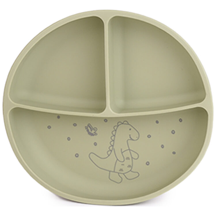 Πιάτο σιλικόνης Dino Green 097059