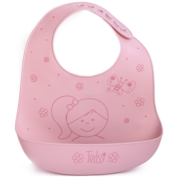 Σαλιάρα σιλικόνης Doll Pink 097068