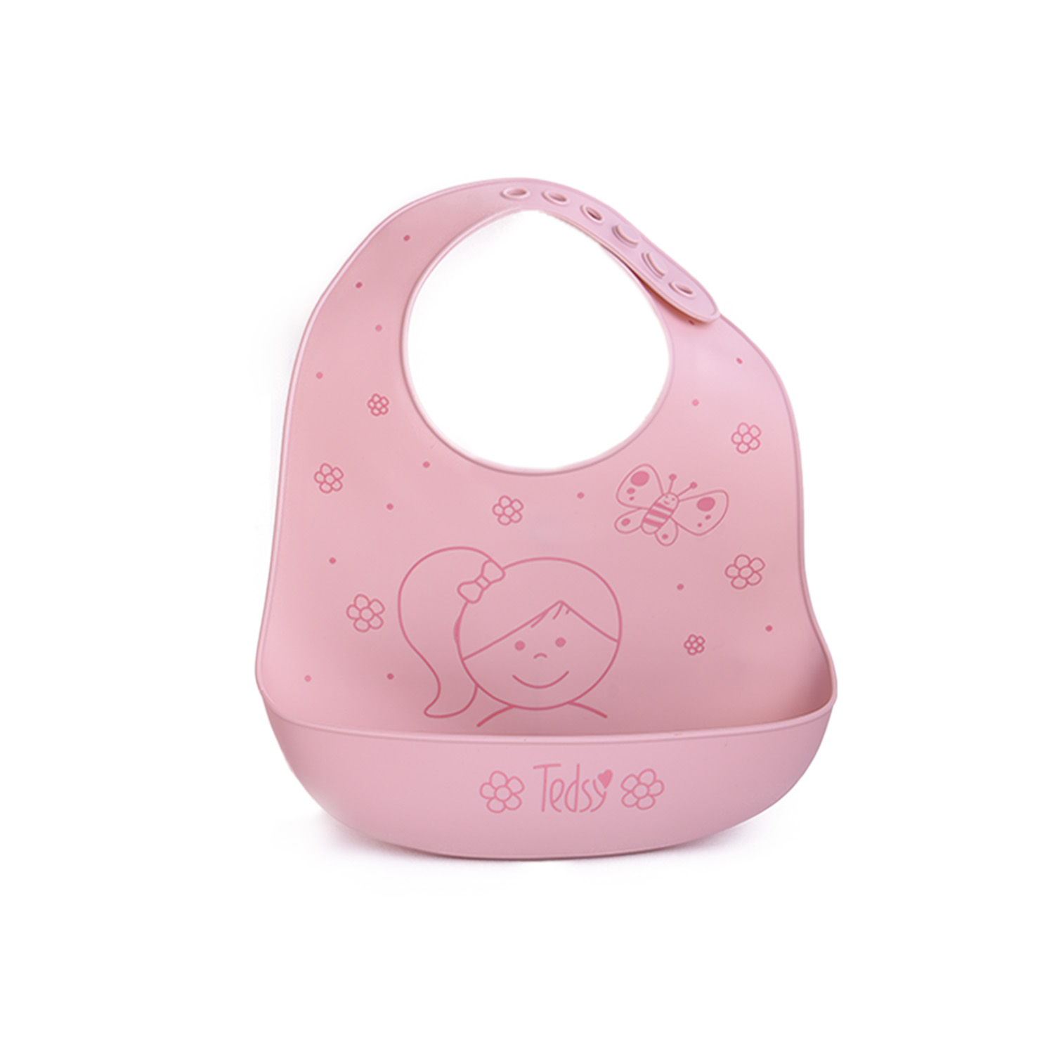 Σαλιάρα σιλικόνης Doll Pink 097068