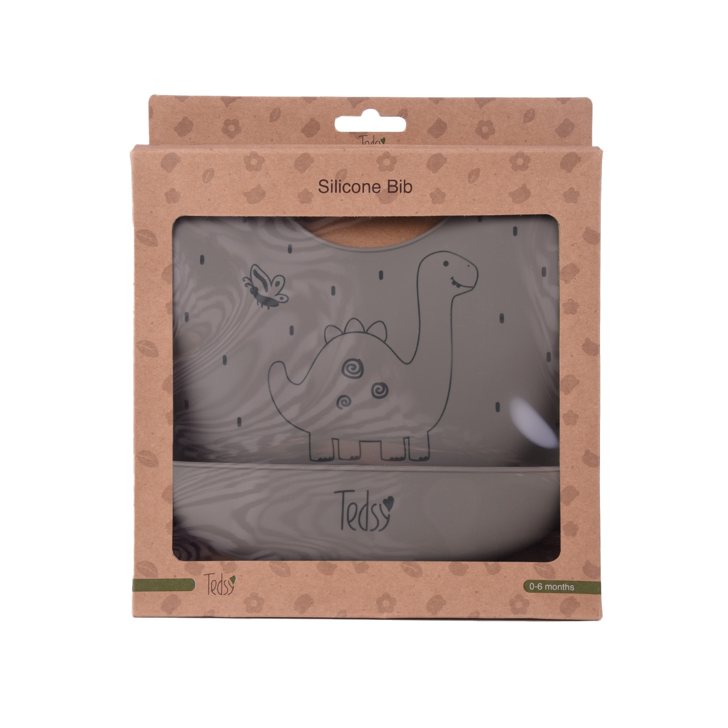 Σαλιάρα σιλικόνης Dino Grey/ Green 097088 - Image 2