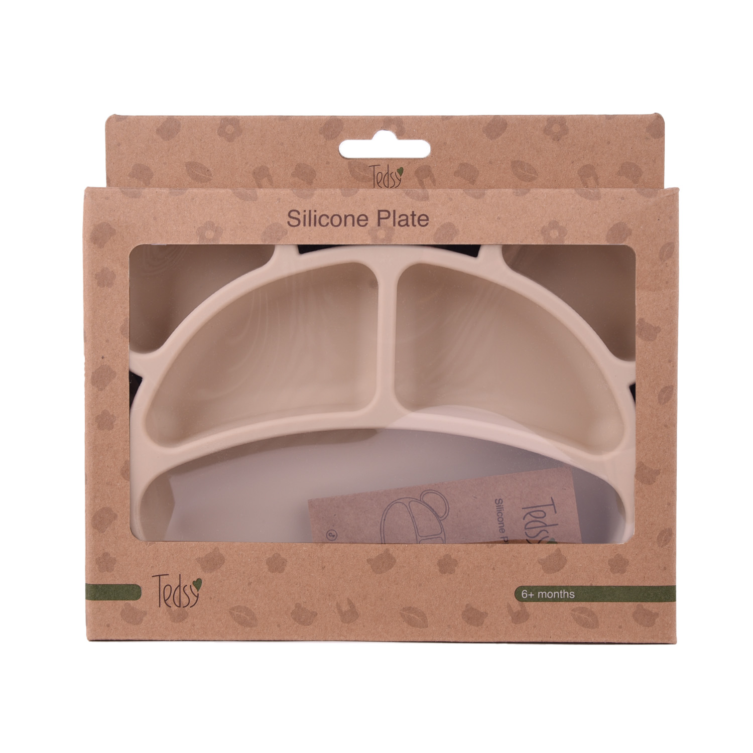 Πιάτο σιλικόνης με αυτιά, Beige 097006 - Image 2