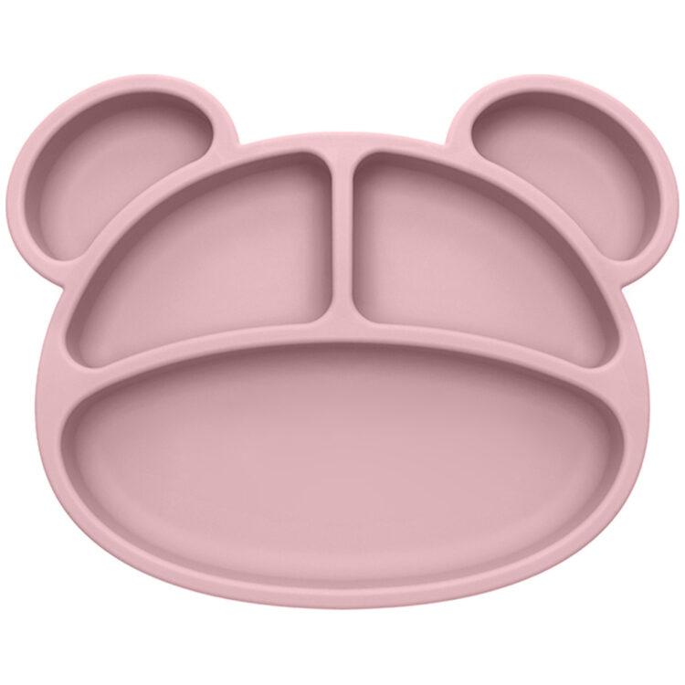 Πιάτο σιλικόνης με αυτιά, Pink 097066