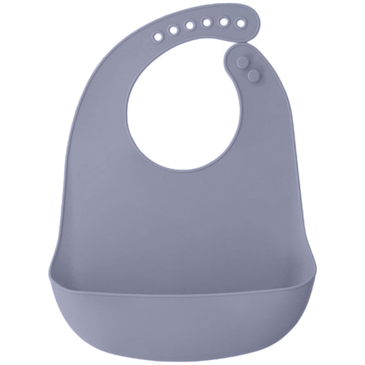 Σαλιάρα σιλικόνης Grey Blue 097057