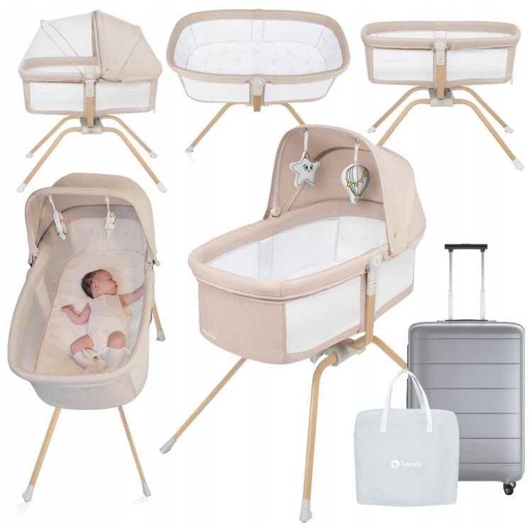 Πτυσσόμενο λίκνο 3 σε 1, Lionelo Malin Evo, Beige Natural