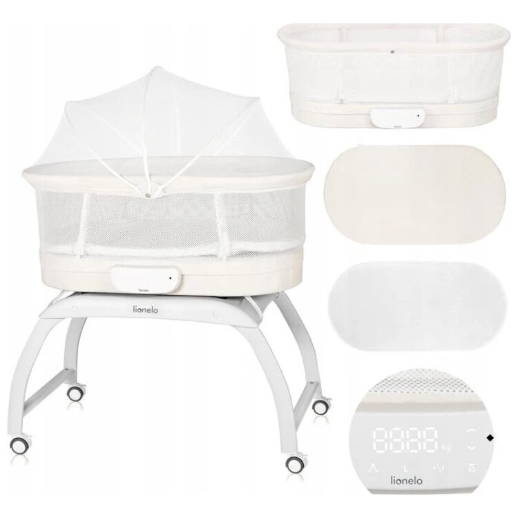 Hλεκτρικό λίκνο με ενσωματωμένη ζυγαριά, Lionelo Coral White