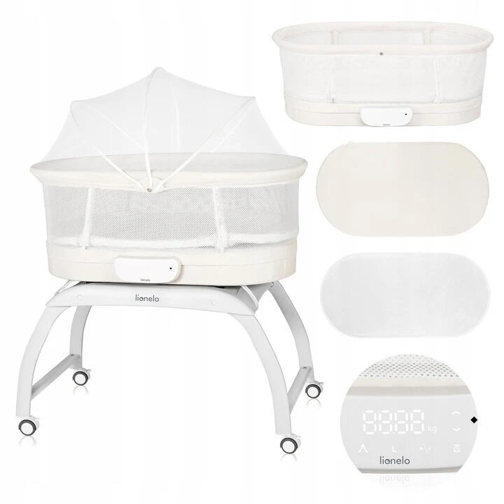 Hλεκτρικό λίκνο με ενσωματωμένη ζυγαριά, Lionelo Coral White