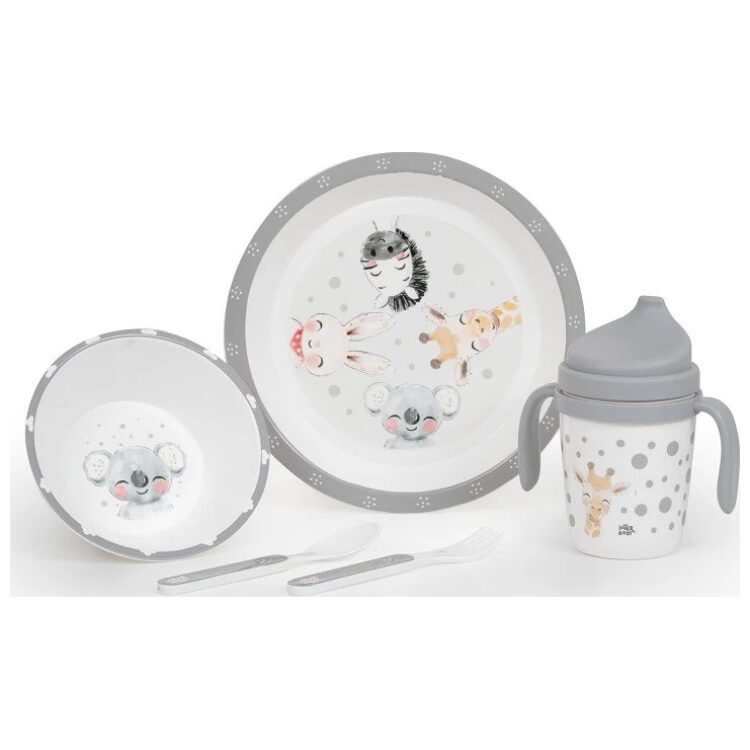 Σερβίτσιο φαγητού Interbaby Aquarela Grey