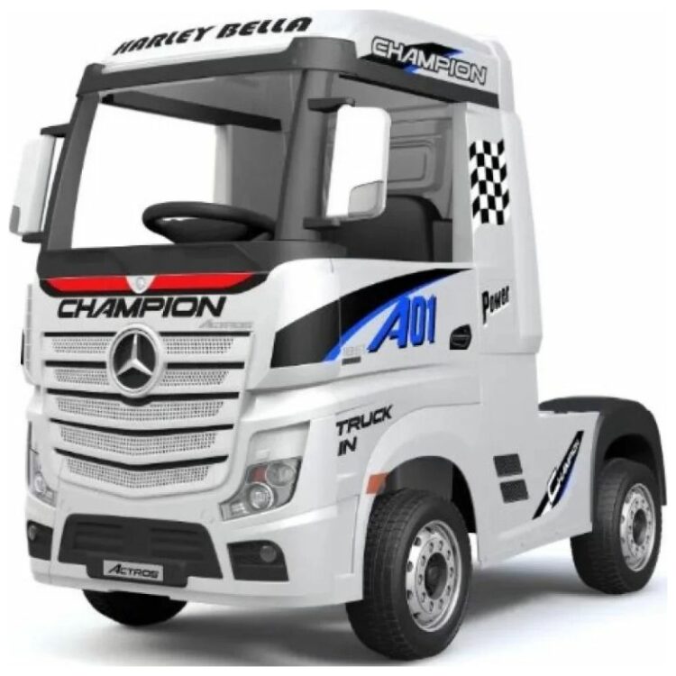 Ηλεκτροκίνητο παιδικό αυτοκίνητο-φορτηγό Mercedes Benz Actros 12V Original Λευκό