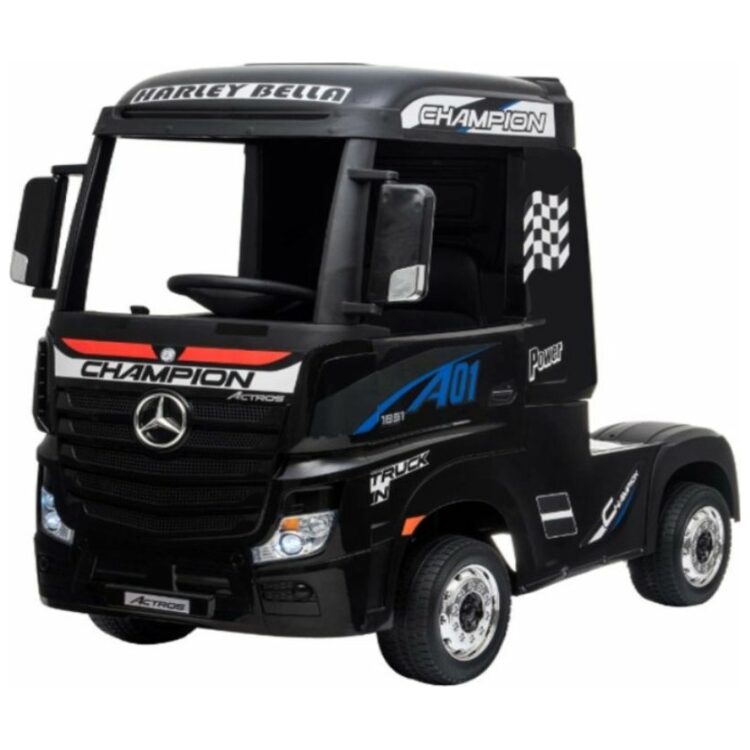 Ηλεκτροκίνητο παιδικό αυτοκίνητο-φορτηγό Mercedes Benz Actros 12V Original Μαύρο