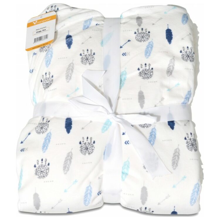 Κουβέρτα αγκαλιάς διπλής όψης Cangaroo Shaggy Blue