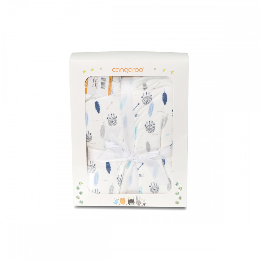 Κουβέρτα αγκαλιάς διπλής όψης Cangaroo Shaggy Blue - Image 2