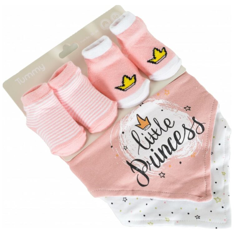 Σετ δώρου 2 τεμ. σαλιάρες + 2 τεμ. κάλτσες Cangaroo Pink