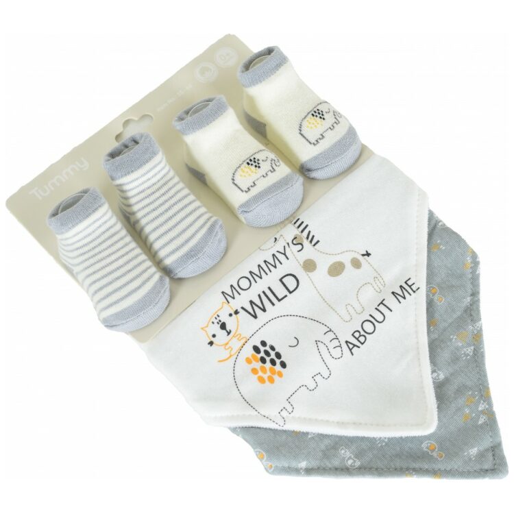 Σετ δώρου 2 τεμ. σαλιάρες + 2 τεμ. κάλτσες Cangaroo Blue