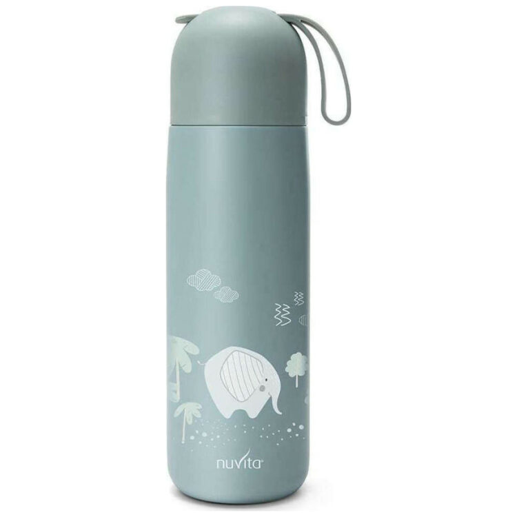 Θερμός υγρού Nuvita 4435 με λαβή σιλικόνης 400ml Light Blue NU-PPCP0038