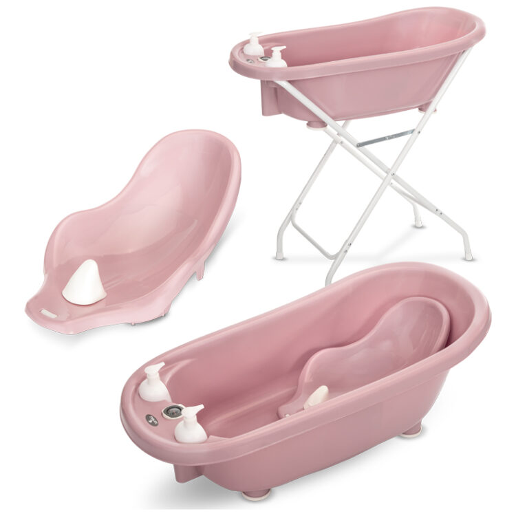 Βρεφική μπανιέρα με βάση, Lorelli Nordic Pink 10130820006