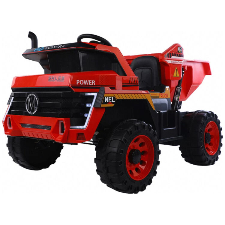 Ηλεκτροκίνητο παιδικό αυτοκίνητο φορτηγό Electric bulls Διθέσιο 4X4 με ηλεκτρική καρότσα 12V Κόκκινο