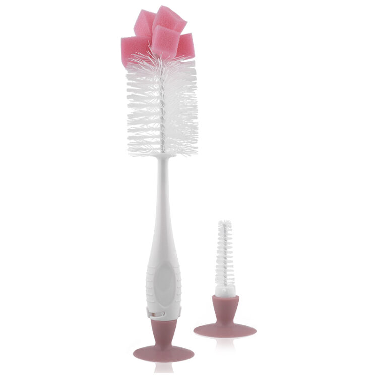 Βούρτσα καθαρισμού μπιμπερό και θηλών με βεντούζα, Lorelli B1886 Blush Pink 10240240005