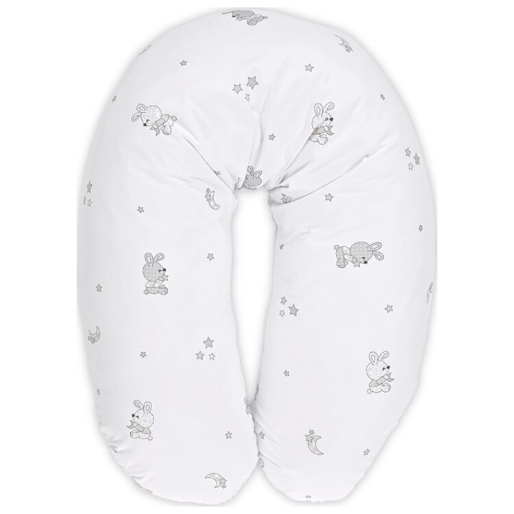 Μαξιλάρι θηλασμού Lorelli Ranforce 190 cm Little Rabbits Grey 20810066601