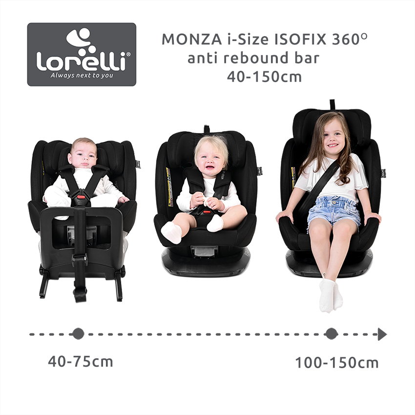 Κάθισμα αυτοκινήτου Lorelli Monza Isofix 360 i-size 40-150cm Grey 10072022506 - Image 10