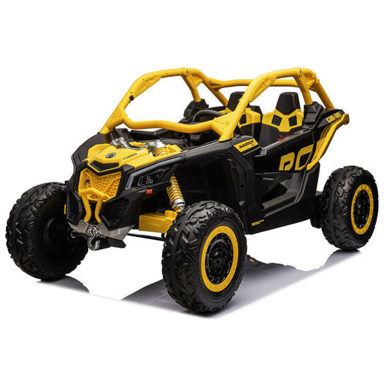 Ηλεκτροκίνητο παιδικό αυτοκίνητο Can-am Maverick X3 RC 480Watt Dual Battery 24V License Original Κίτρινο