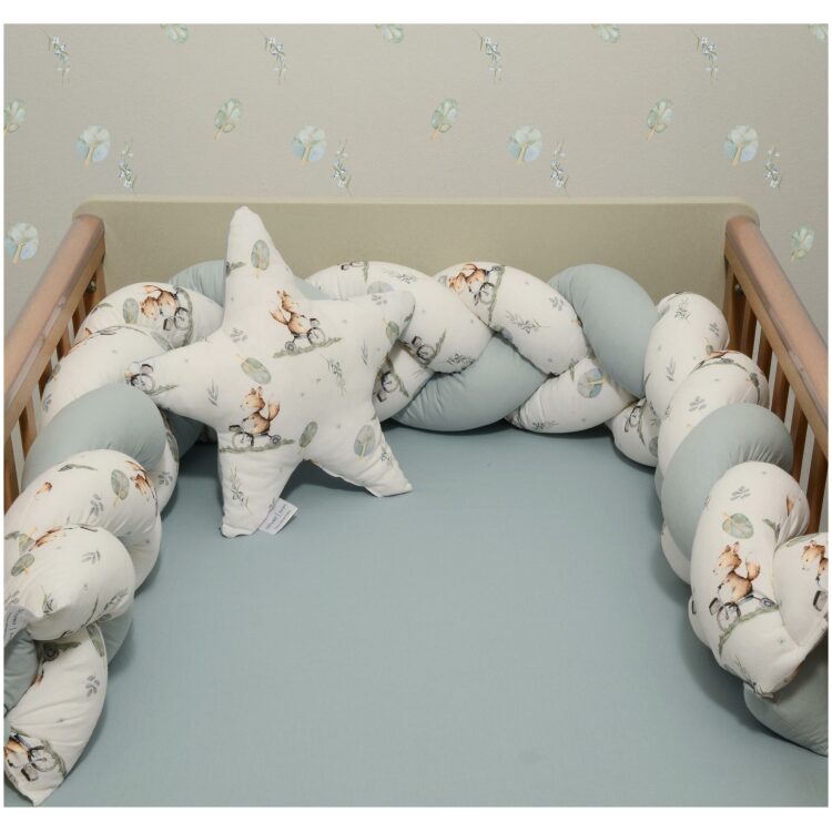 Πάντα πλεξούδα τριπλή βαμβακερή Baby Oliver 20x200cm des.423