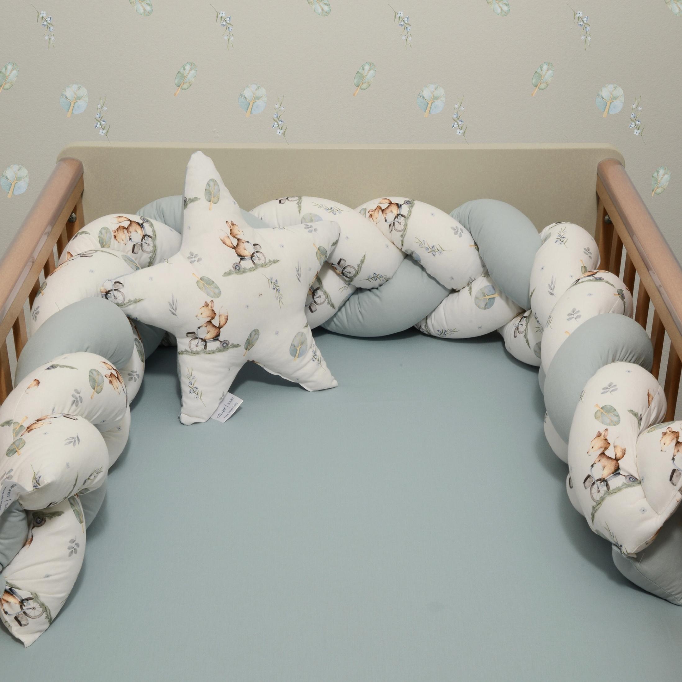 Πάντα πλεξούδα τριπλή βαμβακερή Baby Oliver 20x200cm des.423