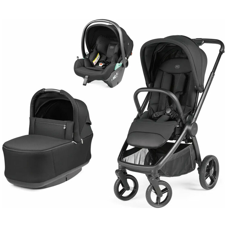 Πολυμορφικό καρότσι Peg Perego City Loop Pro 3 in1 με κάθισμα αυτοκινήτου Primo Viaggio Lounge, True Black
