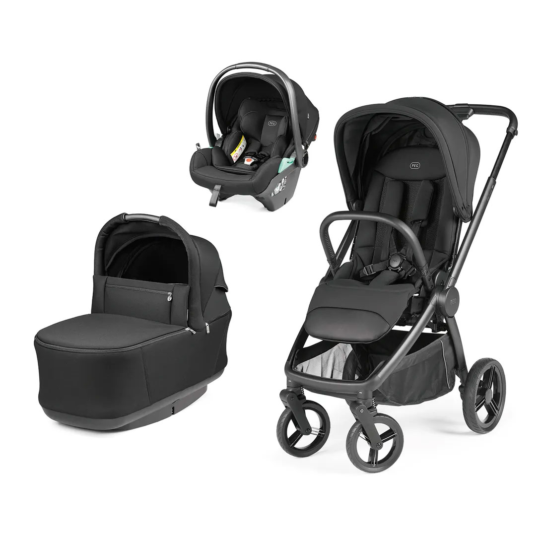 Πολυμορφικό καρότσι Peg Perego City Loop Pro 3 in1 με κάθισμα αυτοκινήτου Primo Viaggio Lounge, True Black