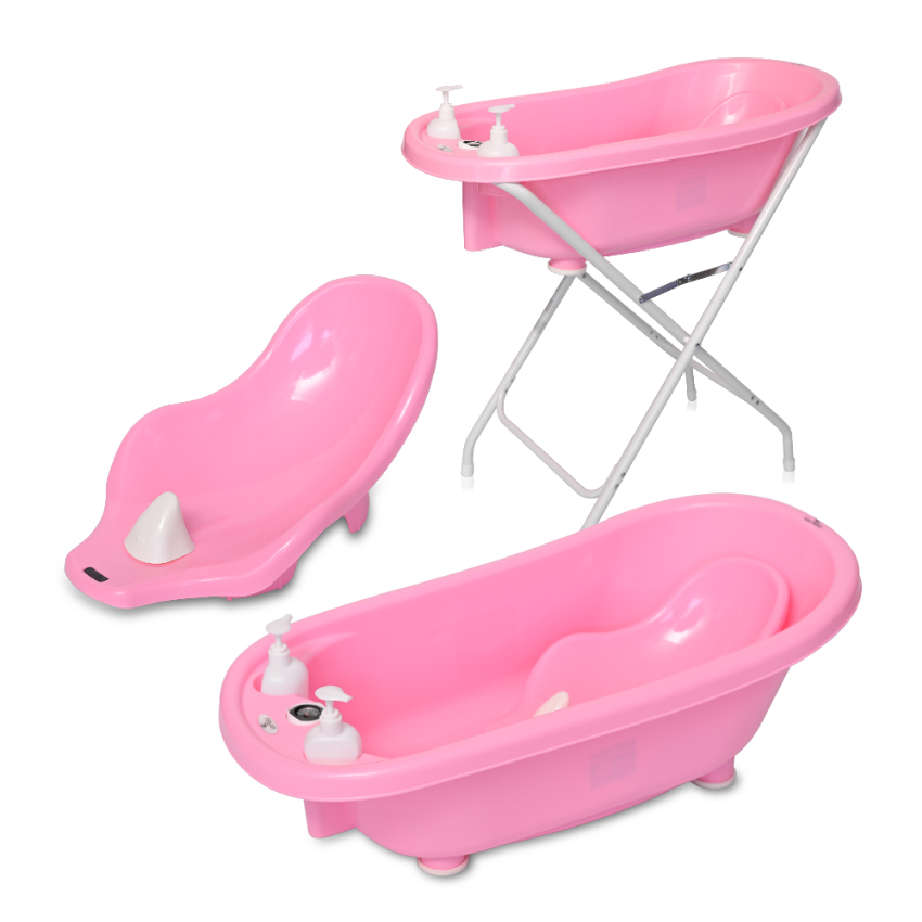 Βρεφική μπανιέρα με βάση, Lorelli Pink 10130820003