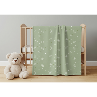 Κουβέρτα αγκαλιάς Tedsy Green Leaves 097628