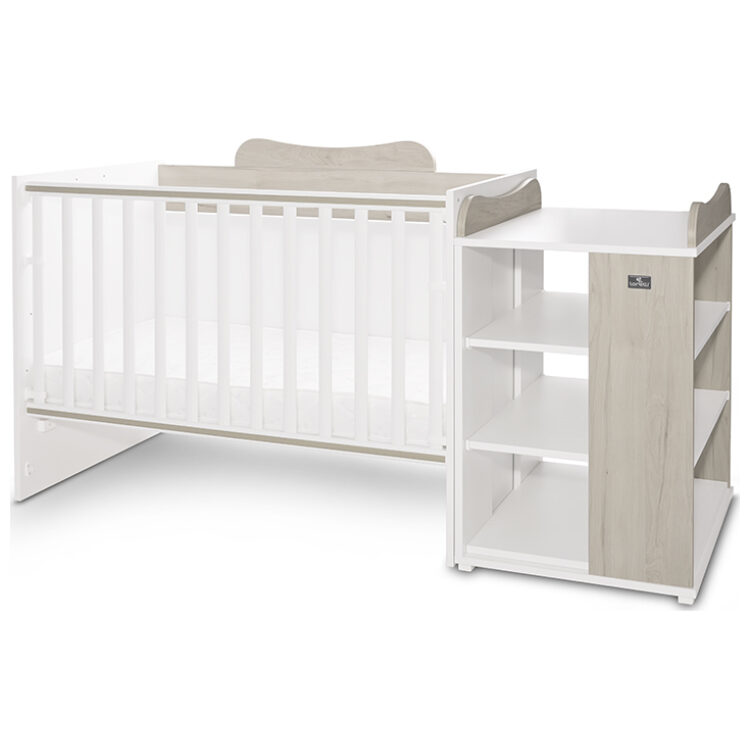 Κρεβάτι πολυμορφικό Lorelli Multi White+Light Oak 10150570036A