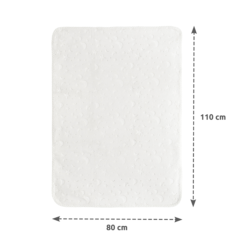 Κουβέρτα αγκαλιάς βελουτέ, Lorelli Twinkle embossed White 10340192501 - Image 2