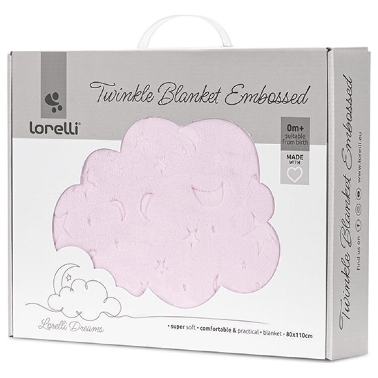 Κουβέρτα αγκαλιάς βελουτέ, Lorelli Twinkle embossed Pink 10340192502