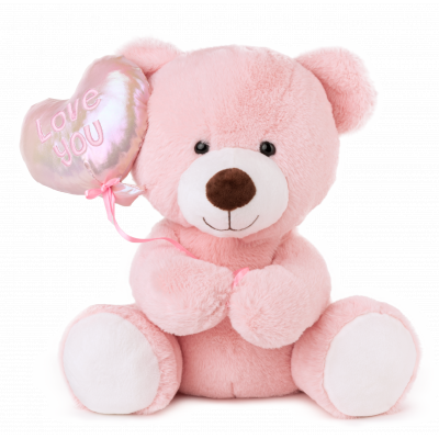 Λούτρινο παιχνίδι Bear with a Heart Pink 38cm 013116