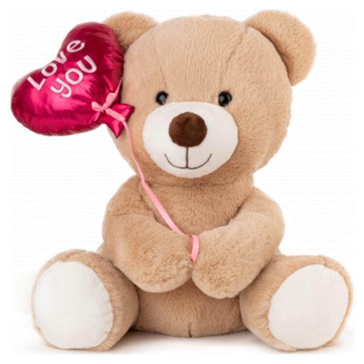 Λούτρινο παιχνίδι  Bear with a Ηeart, Brown 38cm 013117