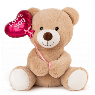 Λούτρινο παιχνίδι Bear with a Ηeart, Brown 38cm 013117