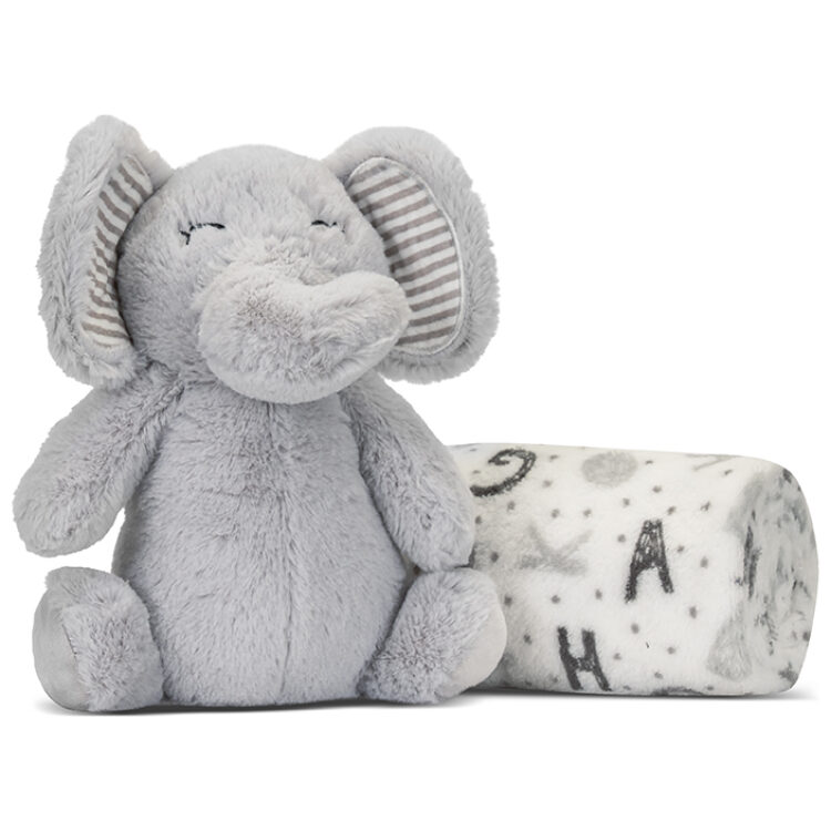 Κουβέρτα αγκαλιάς Lorelli, Nuppy White with Grey Elephant 10340182503