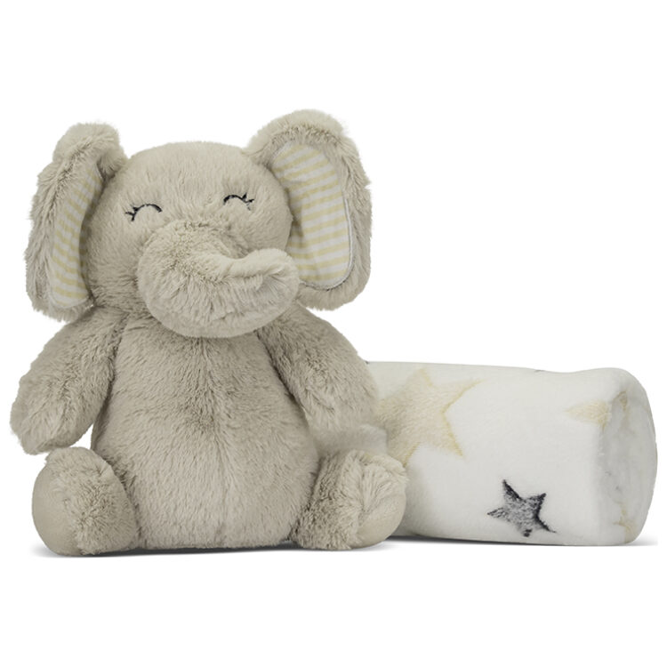 Κουβέρτα αγκαλιάς Lorelli, Nuppy White with Beige Elephant 10340182504