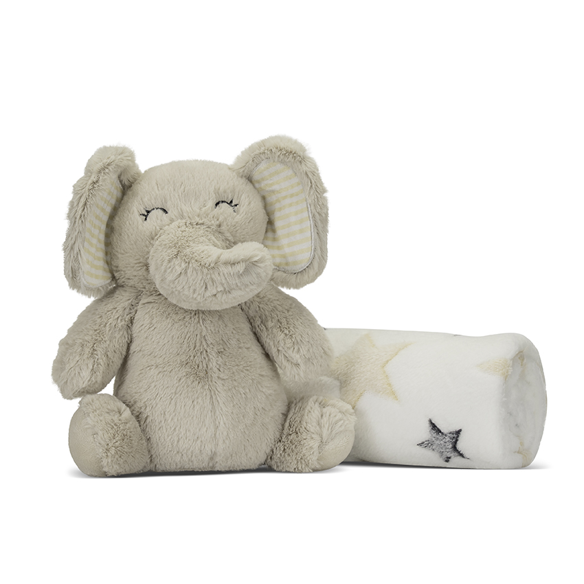 Κουβέρτα αγκαλιάς Lorelli, Nuppy White with Beige Elephant 10340182504