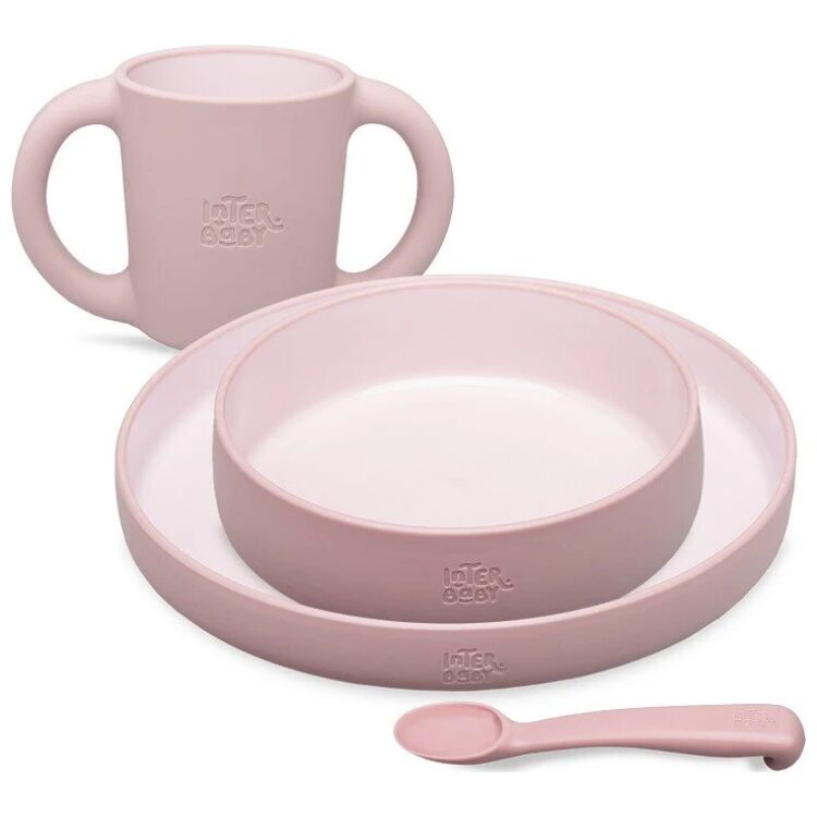 Σετ φαγητού Interbaby Dark Pink SET42-66