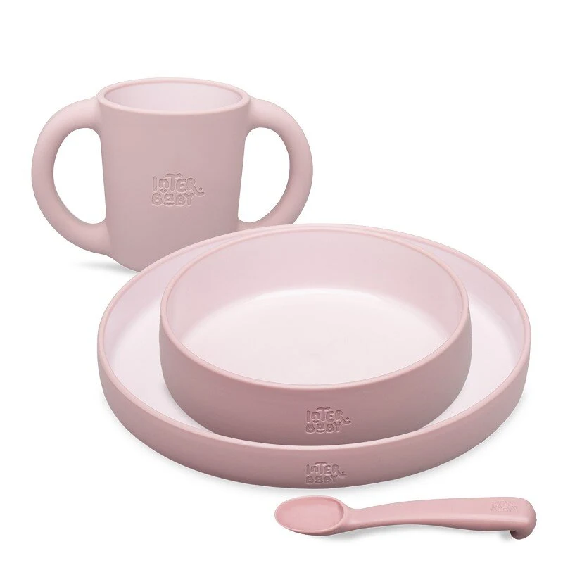 Σετ φαγητού Interbaby Dark Pink SET42-66