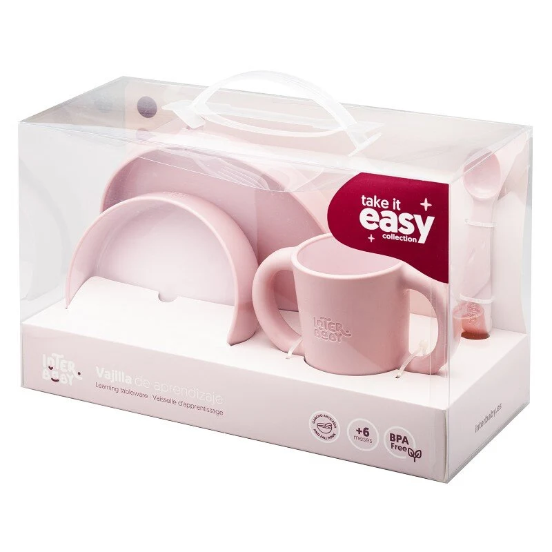 Σετ φαγητού Interbaby Dark Pink SET42-66 - Image 2
