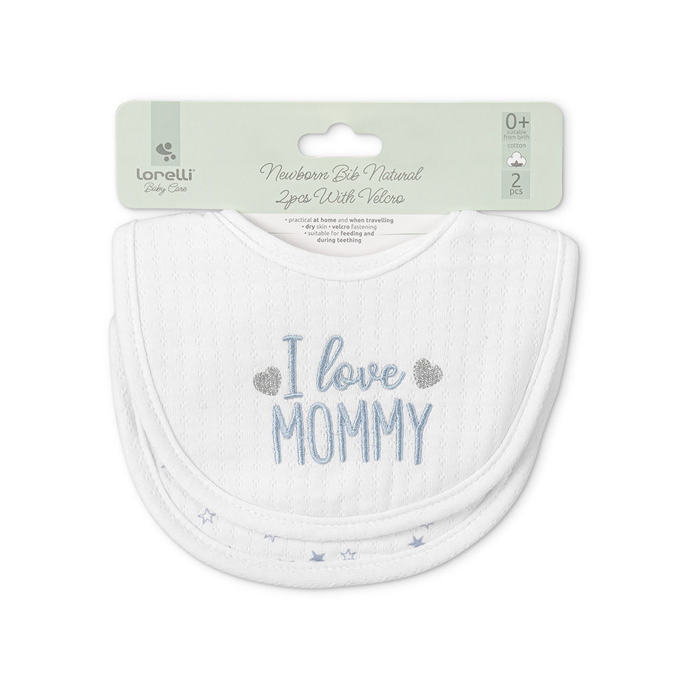 Σαλιάρα για νεογέννητα σετ 2 τεμ. με velcro, Lorelli Natural Boy 10260280002 - Image 4