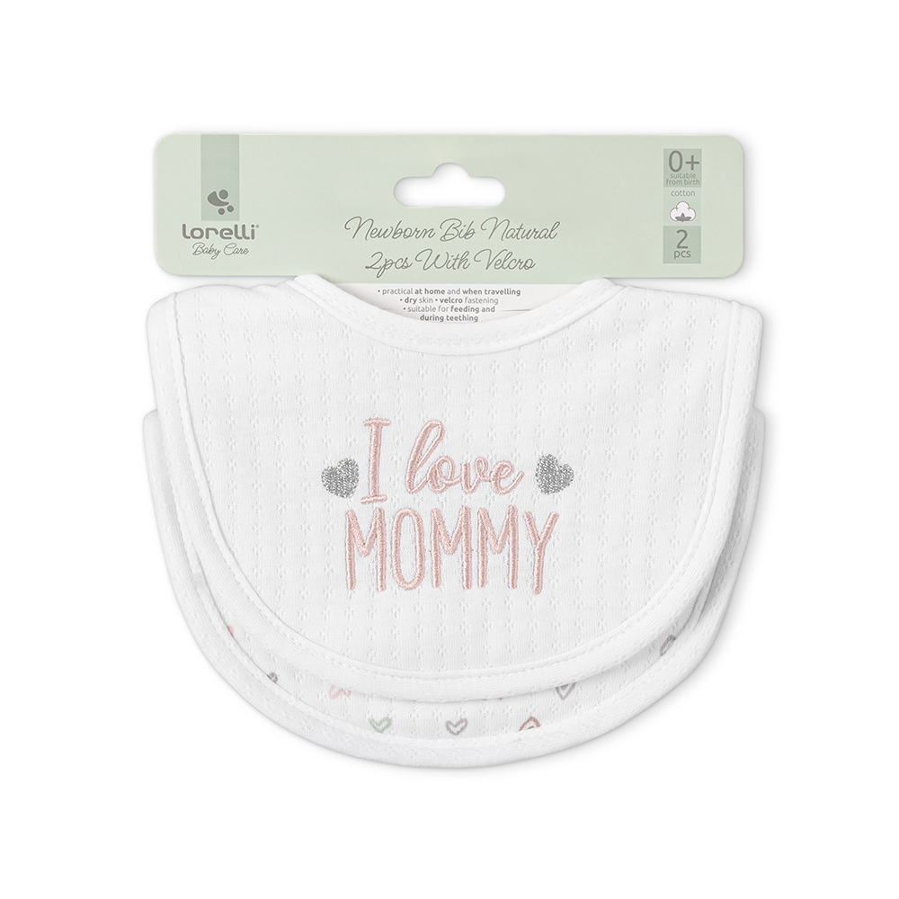 Σαλιάρα για νεογέννητα σετ 2 τεμ. με velcro, Lorelli Natural Girl 10260280003 - Image 4
