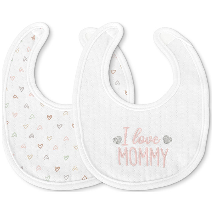 Σαλιάρα για νεογέννητα σετ 2 τεμ. με velcro, Lorelli Natural Girl 10260280003