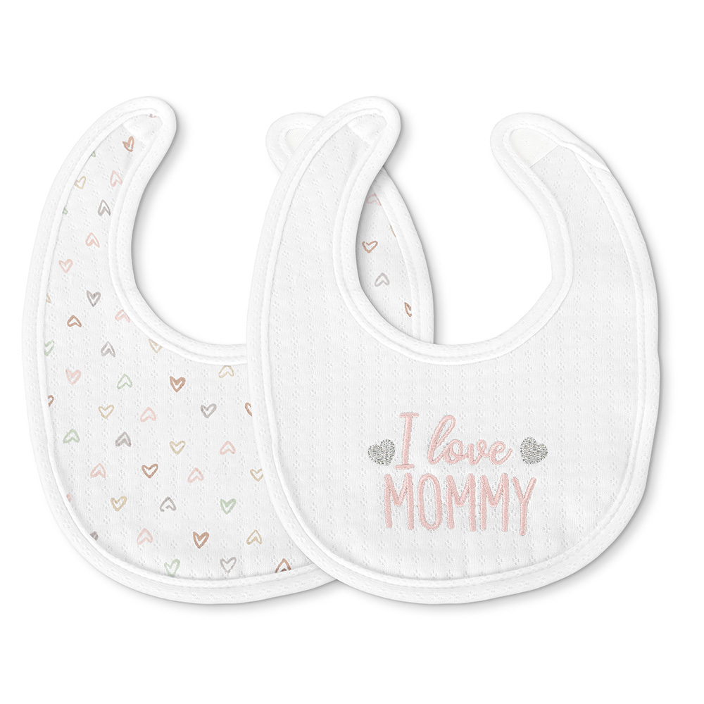 Σαλιάρα για νεογέννητα σετ 2 τεμ. με velcro, Lorelli Natural Girl 10260280003