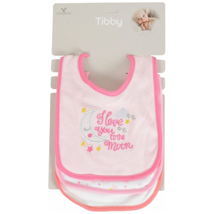 Σαλιάρα σετ 3 τεμ. Cangaroo Tibby Pink